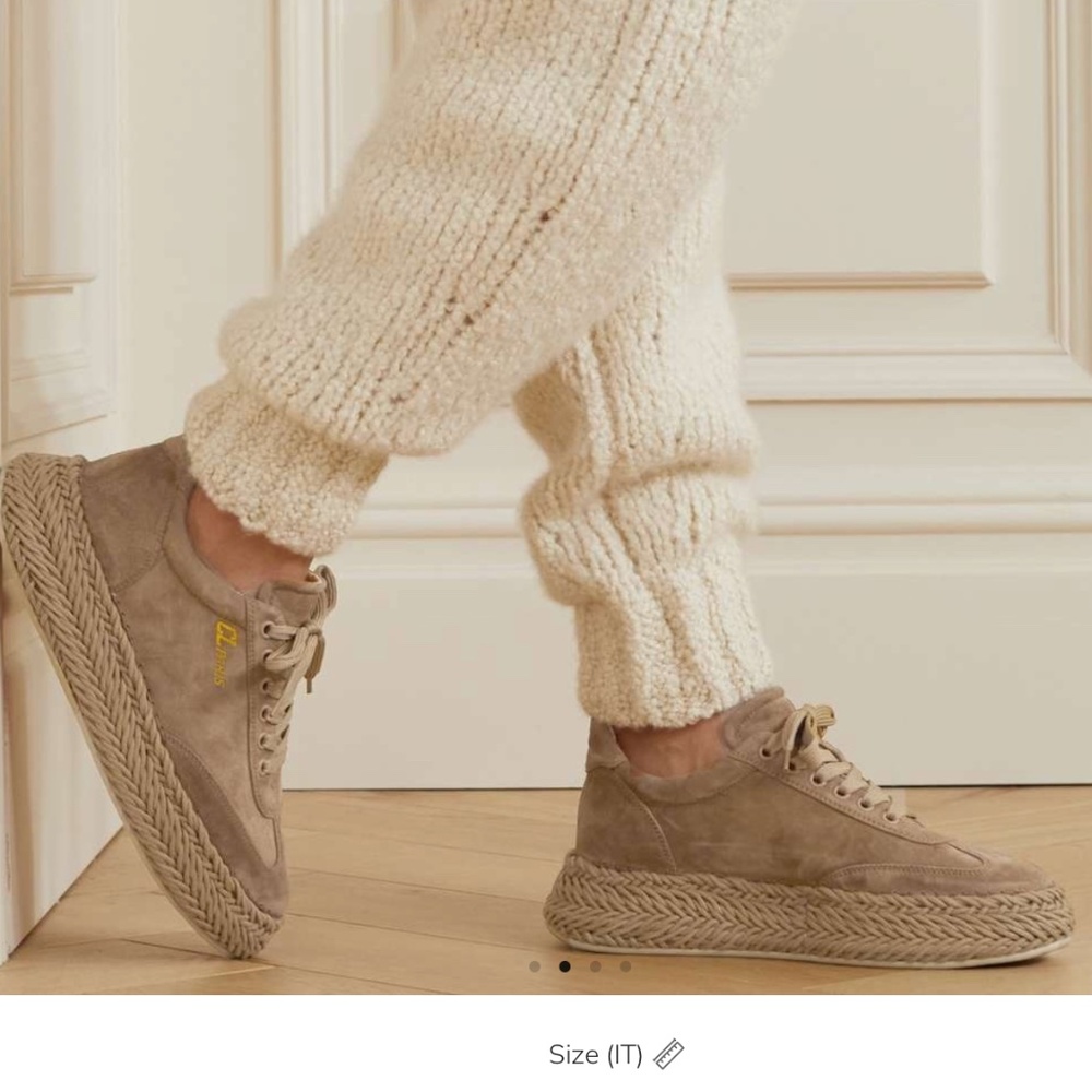 Christian Louboutin Espasneak suede espadrille sneakers - size 7 color- Crumble